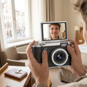 48 MP 4K Dijital Kamera 8X Zoom ve 180 Derece Ekran Yeni Başlayanlar İçin Uygun