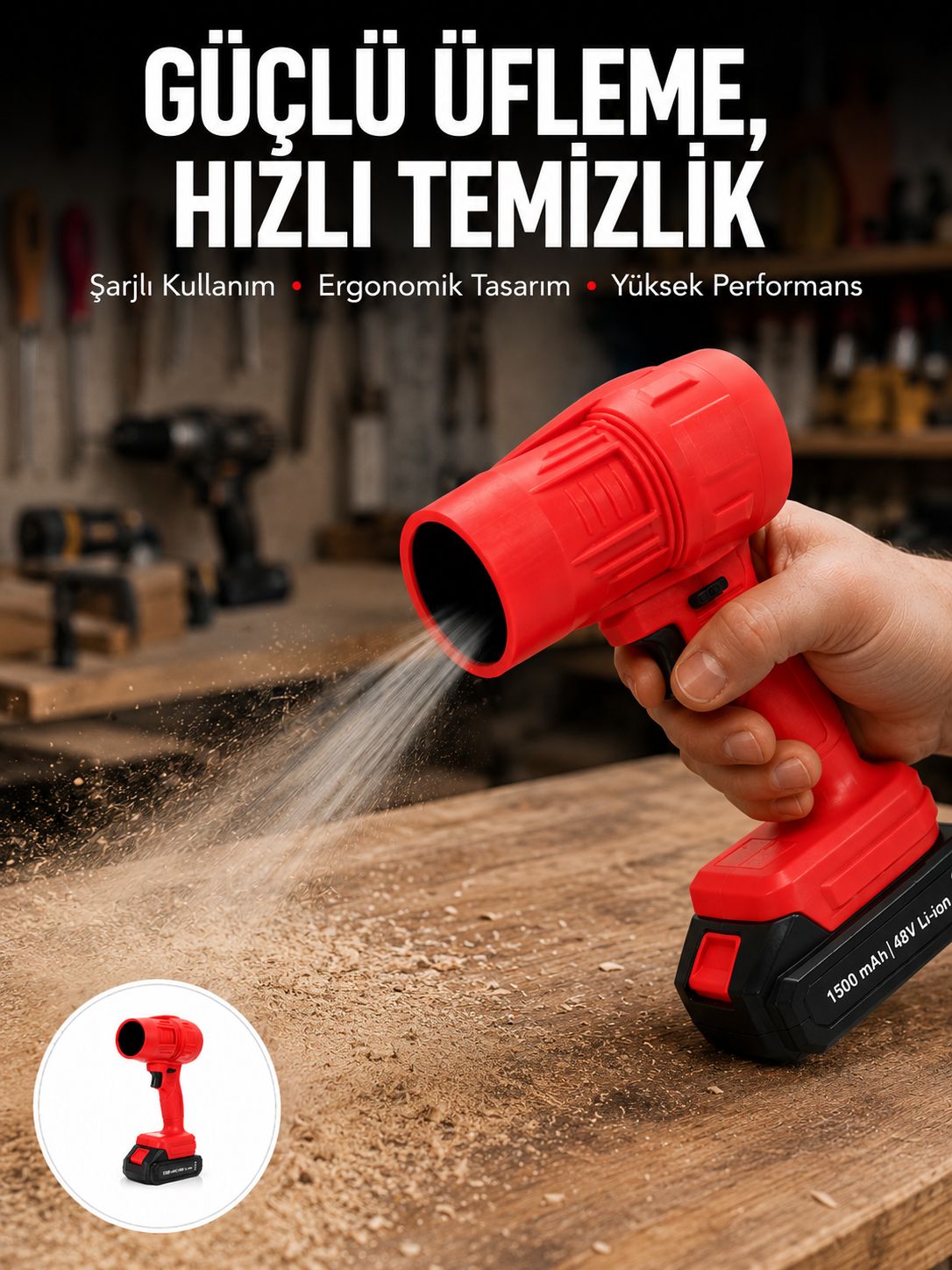 Taşınabilir Elektrikli Hava Üfleme Cihazı Ev ve Araç Kullanımı Yeni Nesil