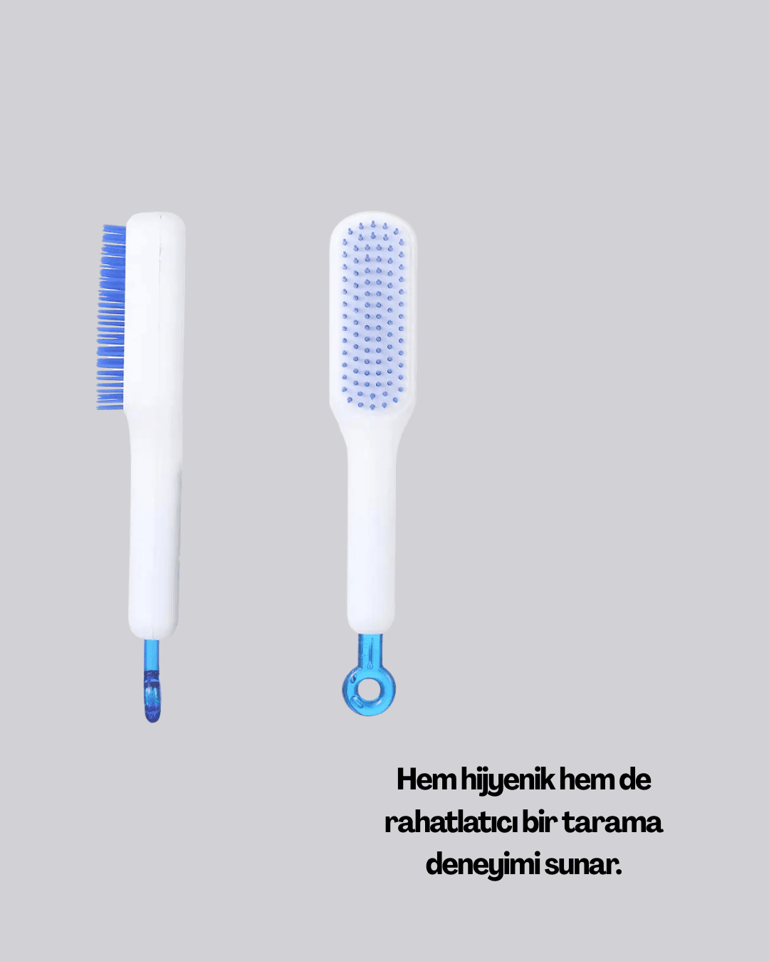 Pratik Mekanizmalı Saç Tarağı – Kendi Kendini Temizler, Taşınabilir