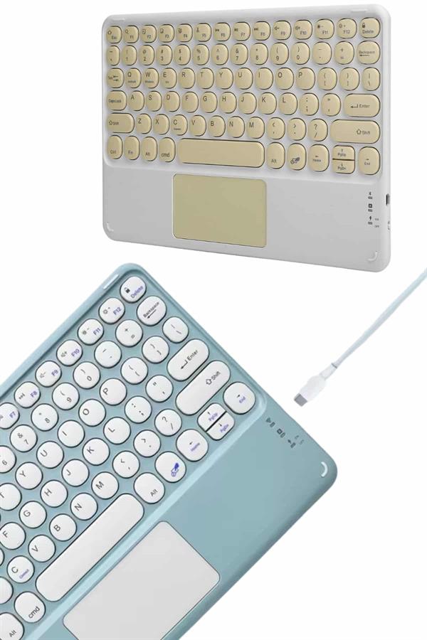 Bluetooth Touchpad Klavye Ultra İnce Taşınabilir Q Klavye Yeni Nesil