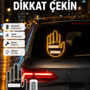 Suya Dayanıklı LED El Park Uyarı Cihazı Uzaktan Kumandalı 2025