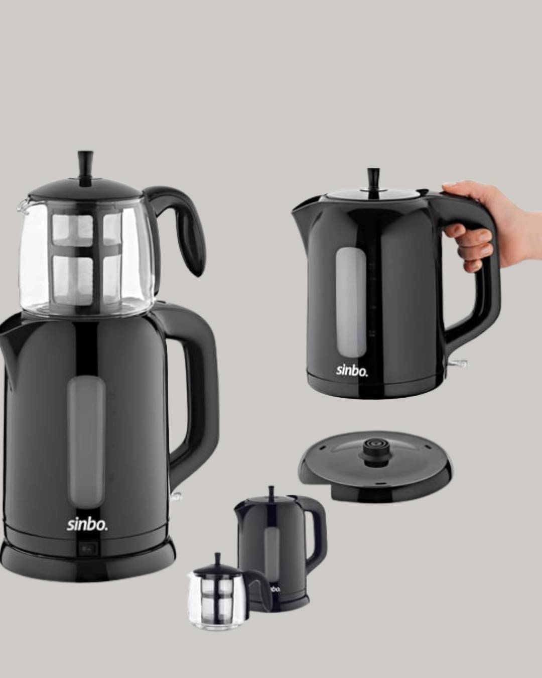 0,9 L Cam Demlik ve 1,7 L Su Haznesi ile Çay Keyfi Yeni Nesil