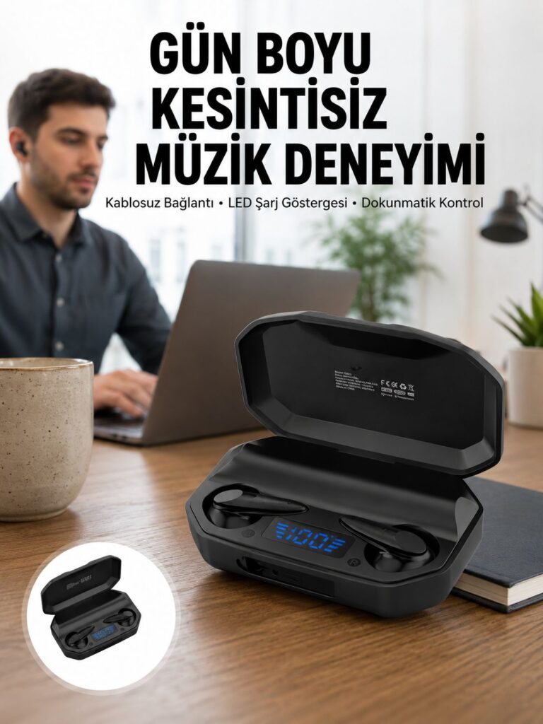 Gaming Kulaklık Bluetooth 5.2 Kablosuz Kulakiçi Rgb Işıklı Çift Mikrofonlu Yeni Nesil