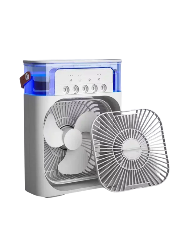 Taşınabilir 3'ü 1 Arada Mini Fan | Nemlendirici + Soğutucu + Gece Lambası Yeni Nesil