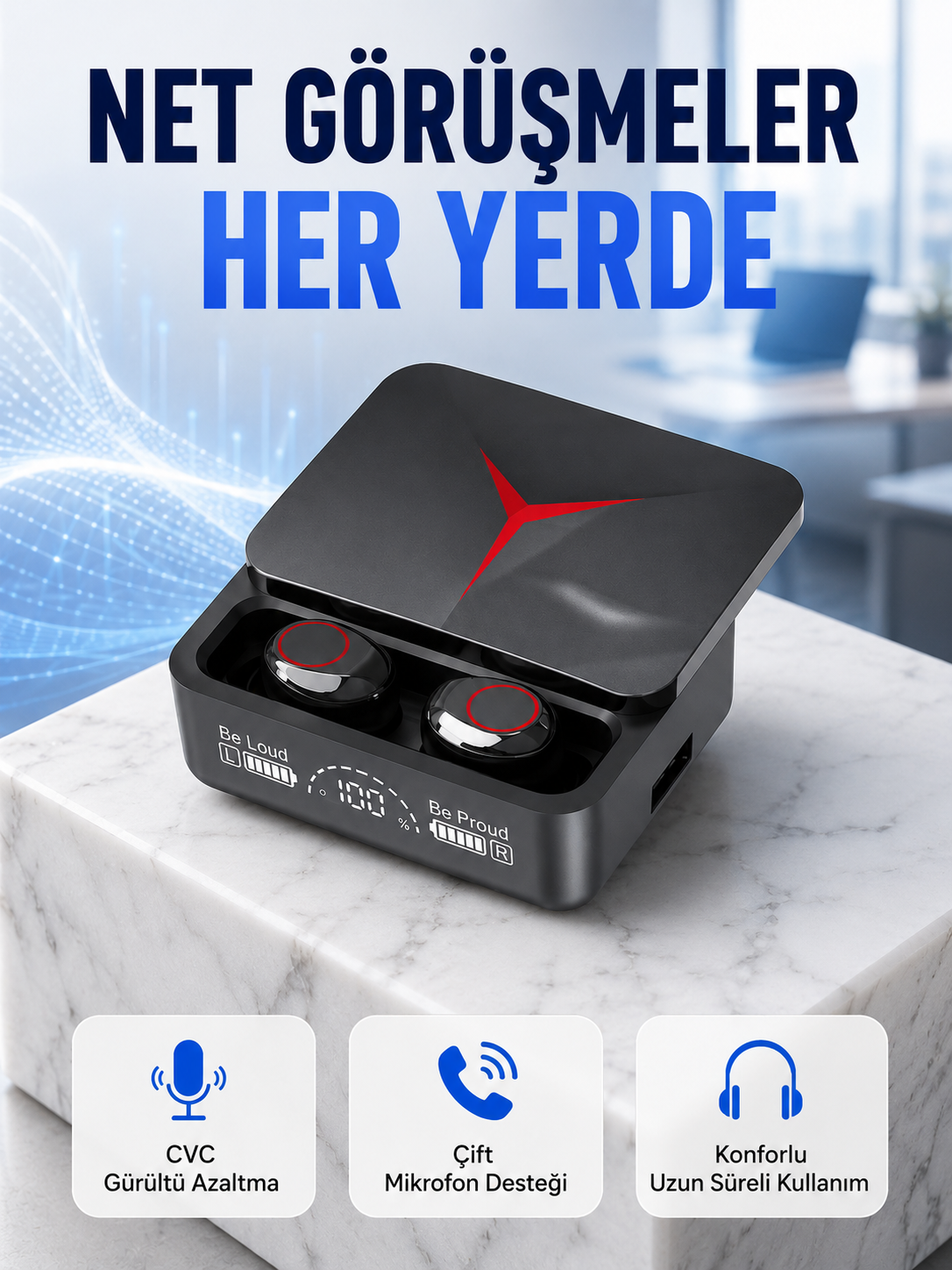 Uzun Pil Ömürlü Bluetooth Kulaklık – Spor ve Günlük Kullanım İçin Uygun Yeni Nesil