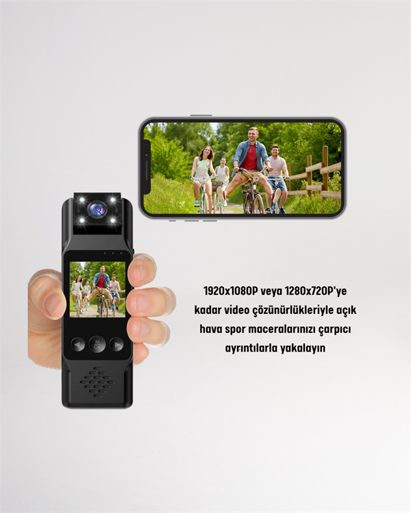 Kablosuz WiFi Bağlantılı Full HD Mini Kamera – Döngüsel Kayıt ve Hareket Algılama Özellikli