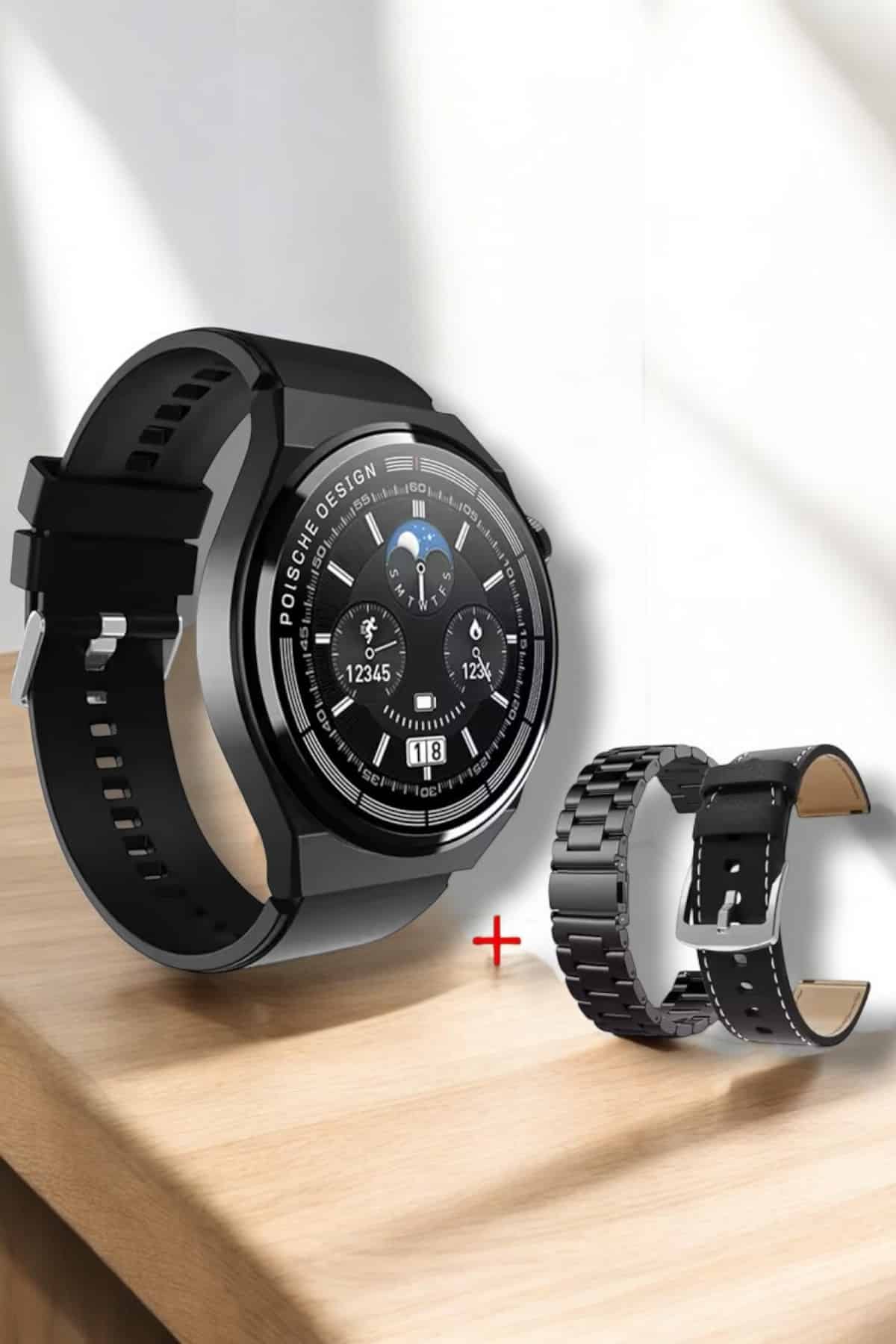 Akıllı Saat Sağlık ve Fitness Takibi Bluetooth Bağlantılı Dokunmatik Ekran