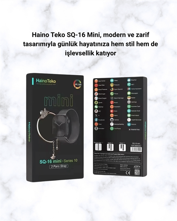 SQ-16 Mini Series 10 Akıllı Saat | Spor Modları, Bildirim ve Müzik Kontrolü