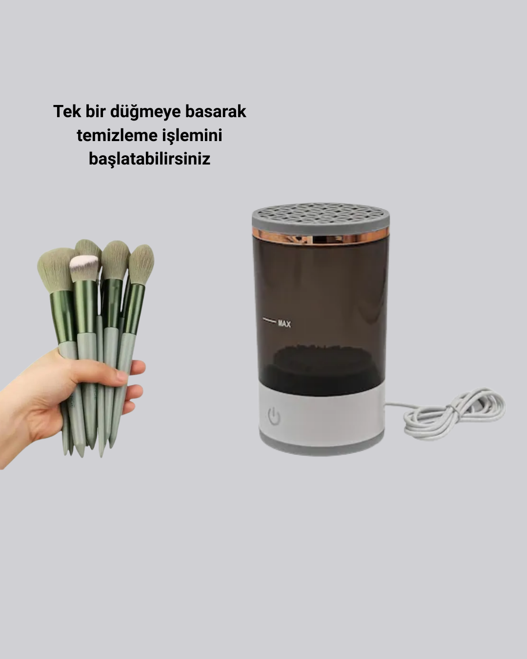 13’lü Makyaj Fırçası Fırça Temizleyici İkili Set