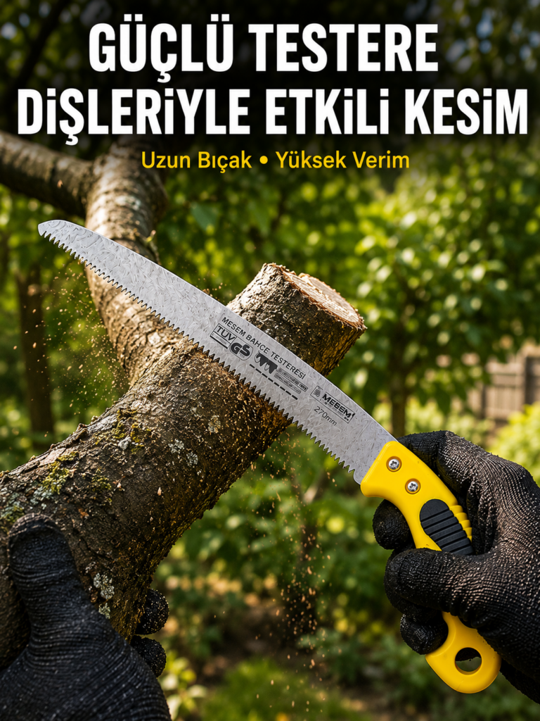 Bahçe Bıçkısı Keskin Çelik Diş Yapısıyla Pratik Kesim