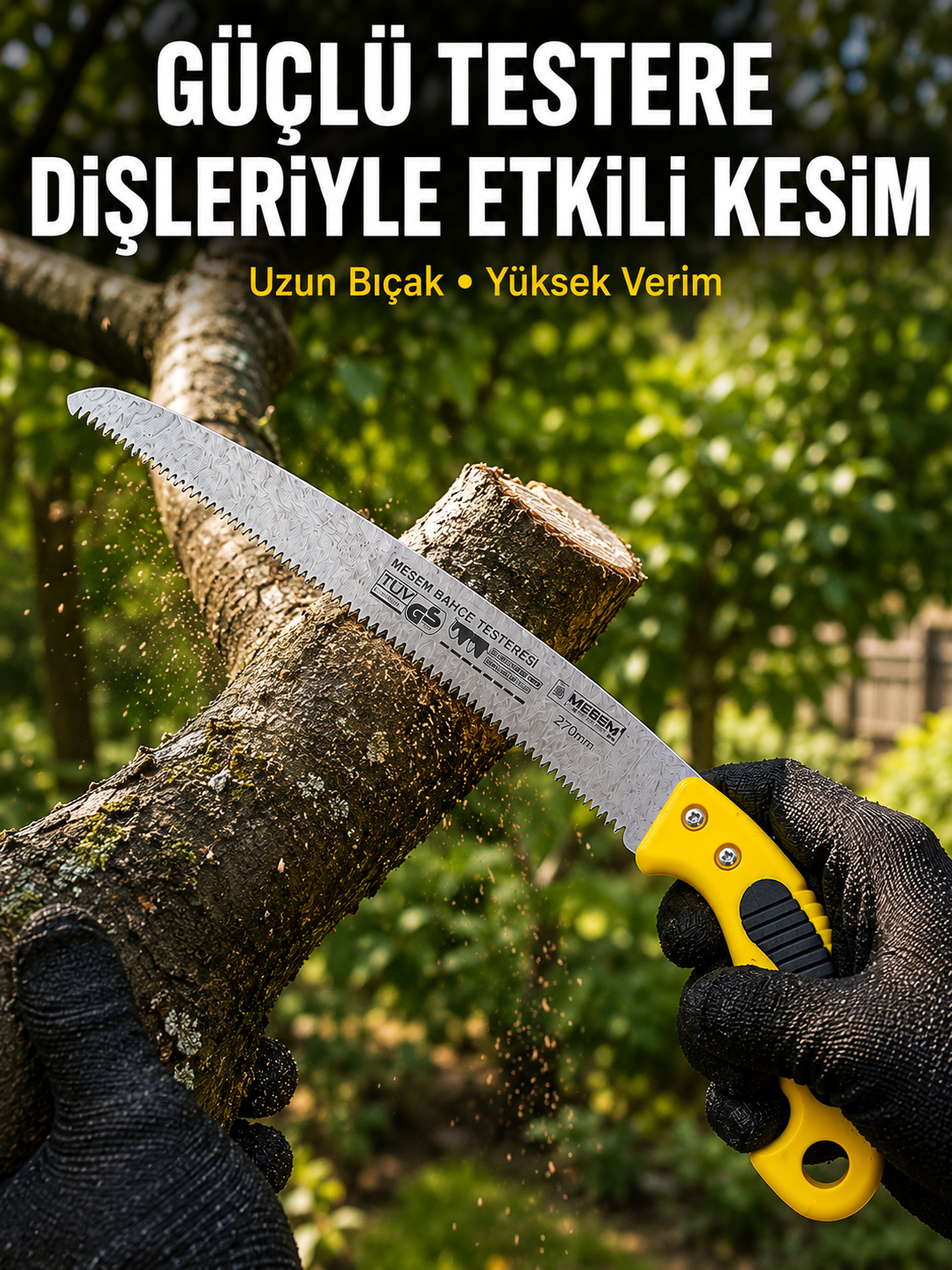 Bahçe Bıçkısı Keskin Çelik Diş Yapısıyla Pratik Kesim