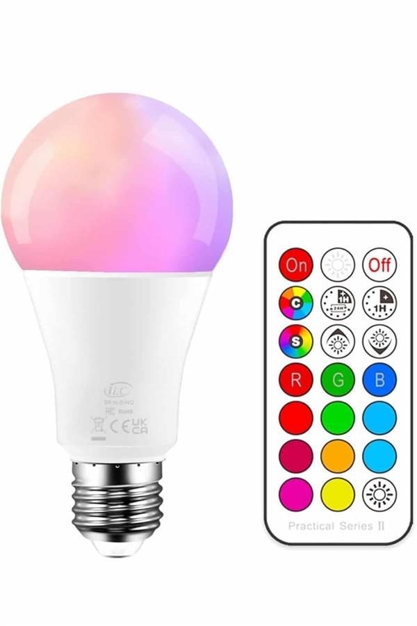 Ambiyans Aydınlatma RGB Led Lamba Kumandalı Renk Değiştirebilen