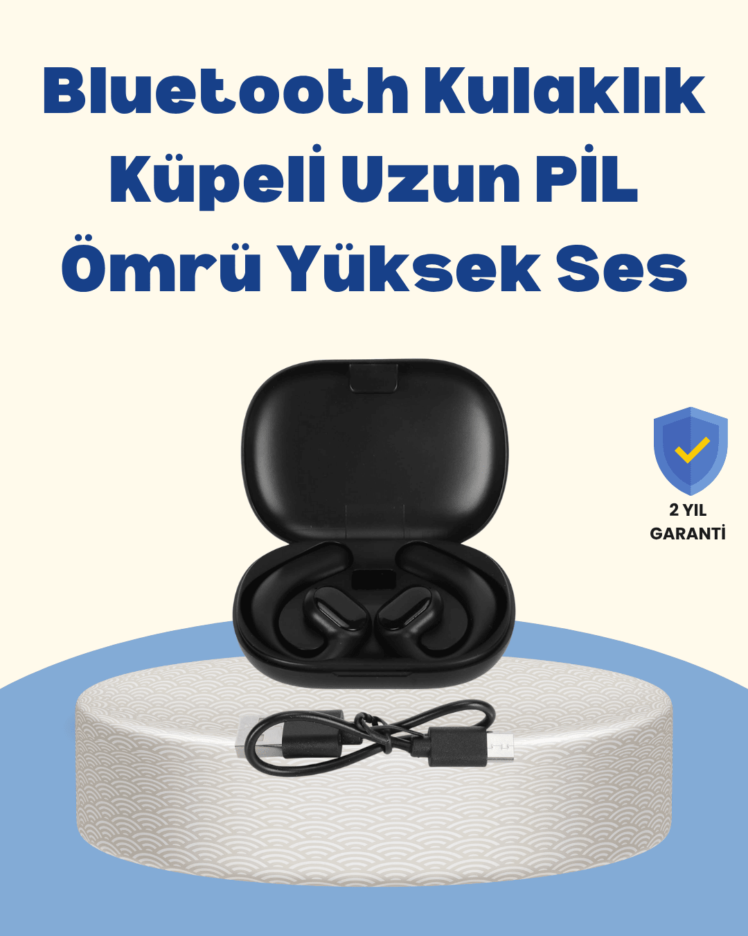 Uzun Süreli Konfor İçin Klips Tasarımlı Kablosuz Kulaklık – IPX6 Dayanıklı