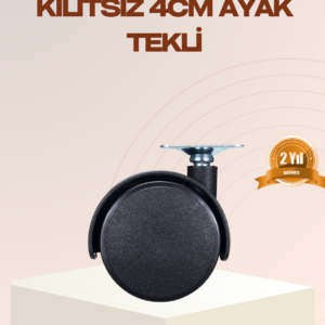 4 cm Kilitsiz Mobilya Ayağı Tekli Kolay Dönen Masa ve Sehpa Ayağı