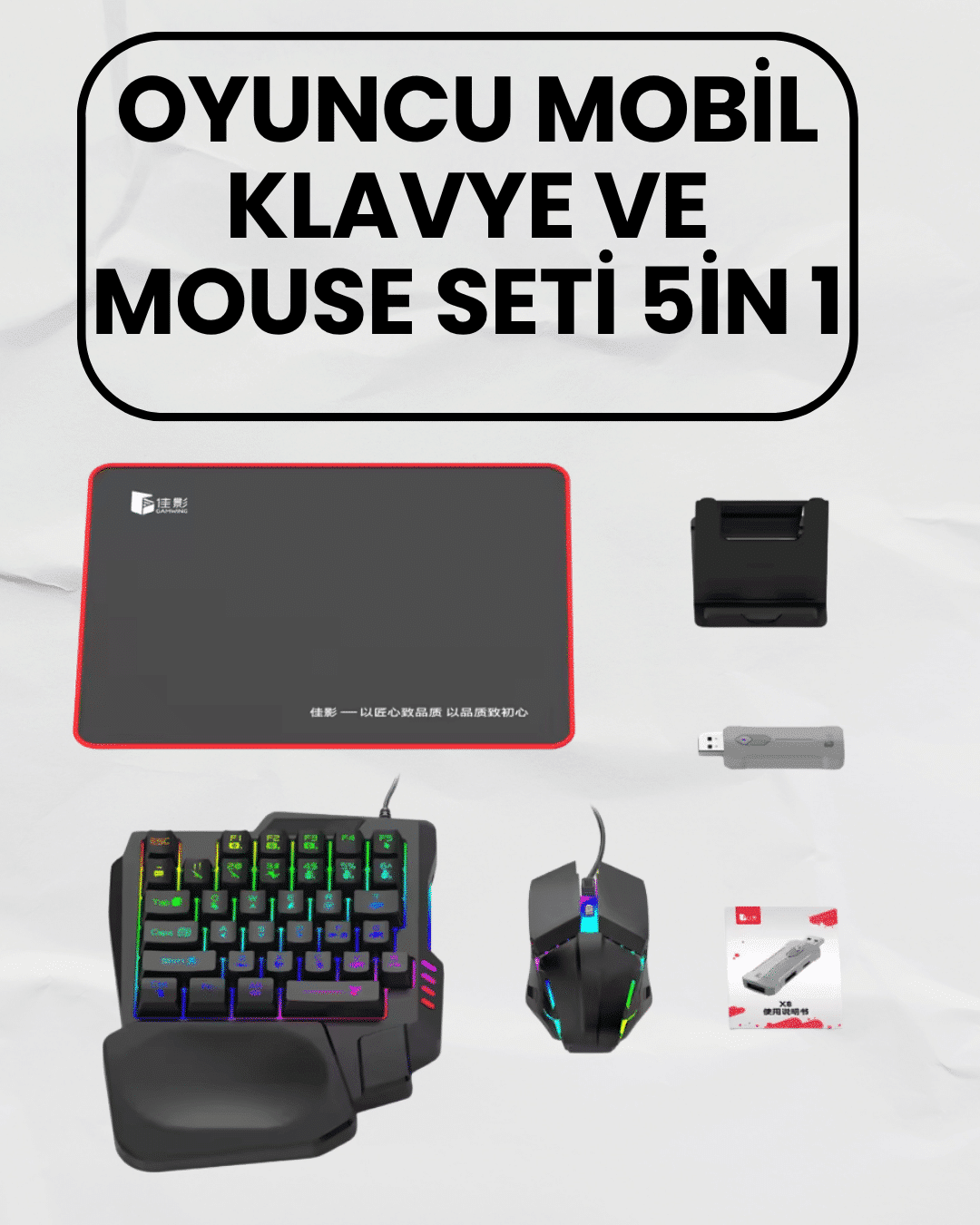 Bluetooth 5.3 Mobil Oyun Aksesuar Seti – PUBG Uyumlu