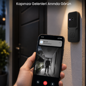 HD Kameralı Akıllı Kapı Zili | Çift Yönlü Sesli Wi-Fi Görüntülü Kapı Zili
