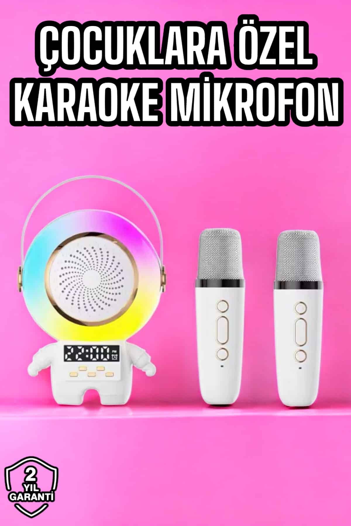 Mini Karaoke Astronot Bluetooth Speaker Karaoke Mikrofon
