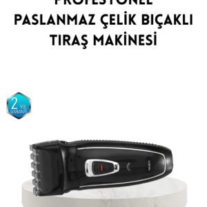 Unisex Şarjlı Saç ve Sakal Kesme Makinesi – Sessiz Motor, 1–12 mm Ayarlanabilir Başlık