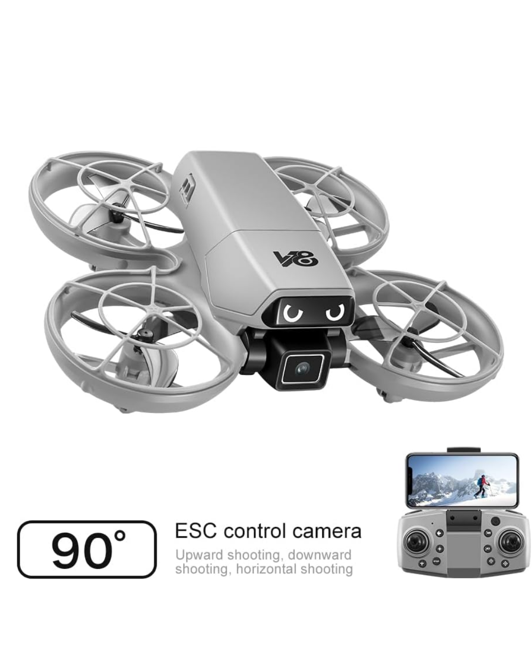 Kameralı Mini Drone Optical Flow Hover APP Kontrollü