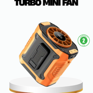 Turbo Mini Taşınabilir Fan – 100 Kademeli Dijital Hız Kontrolü ve Type-C Şarj