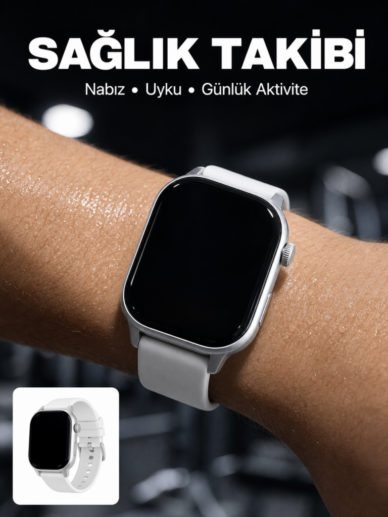 3 Kordonlu Akıllı Saat Bluetooth Arama ve Akıllı Bildirim Destekli