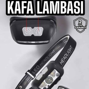 Kafa Lambası Kamp Lambası Sensörlü Şarjlı Ayarlanabilir