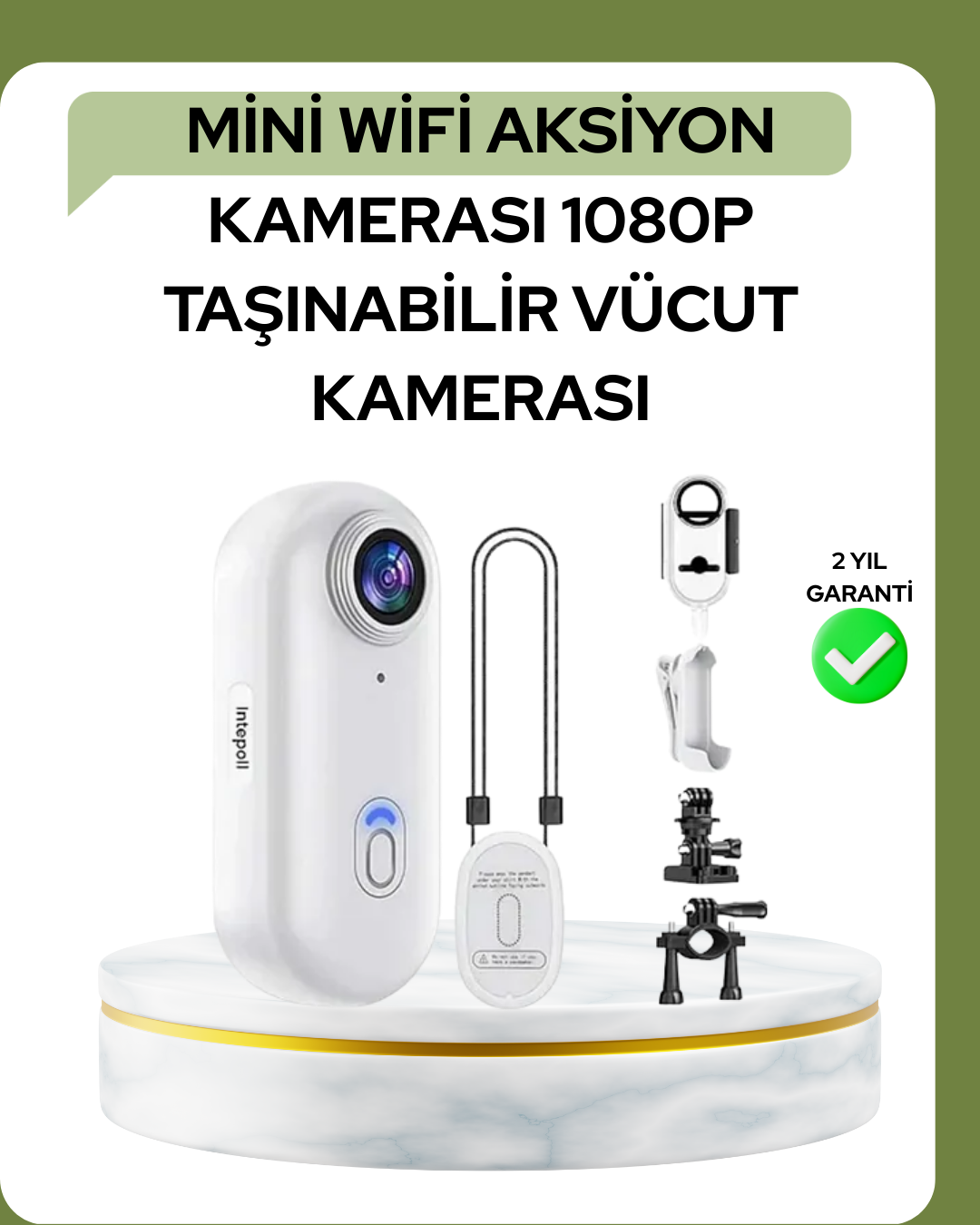 1080P WiFi Spor Kamerası Su Geçirmez Mini Aksiyon Kamera