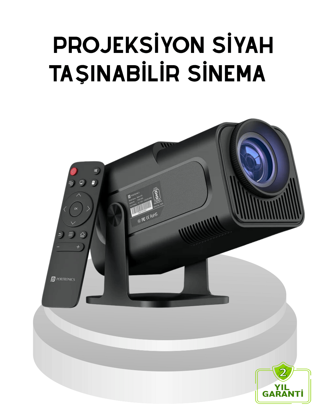 HDMI USB Girişli Akıllı Projeksiyon Cihazı Taşınabilir Düşük Tüketimli