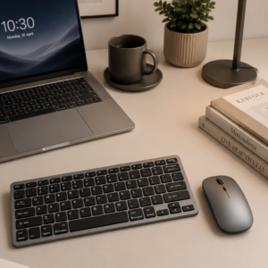 Bluetooth ve 2.4G Destekli Kablosuz Klavye Mouse Seti Şarj Edilebilir