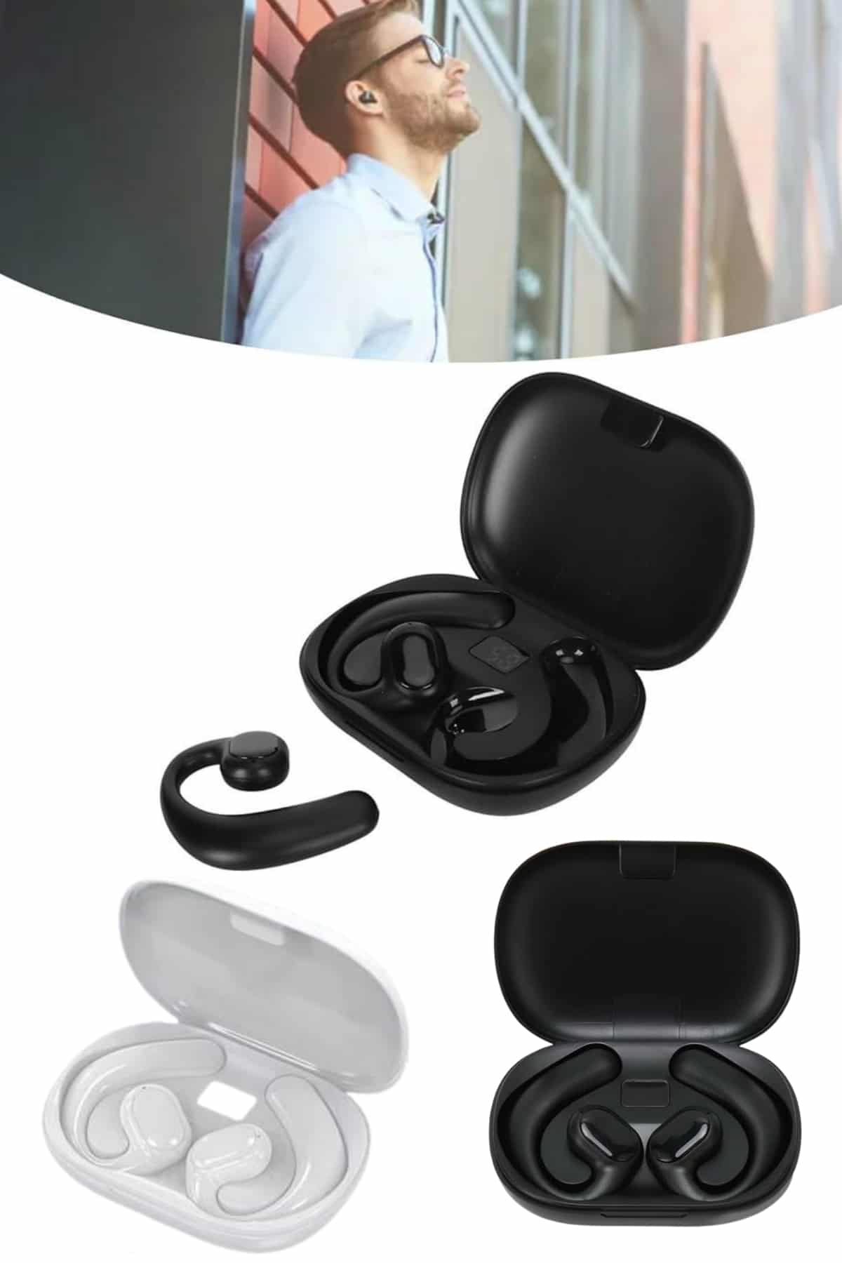 Bluetooth Kulaklık Küpeli Uzun Pil Ömrü Yüksek Ses Kaliteli Dijital Göstergeli