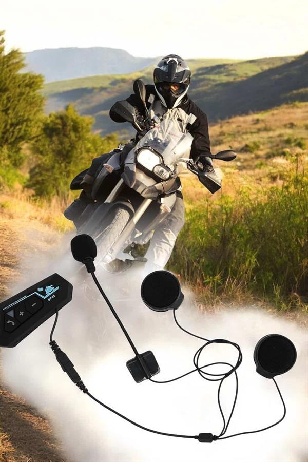 Kask Kulaklığı Motosiklet Intercom Interkom Dinleme Konuşma Özellikli Su Geçirmez