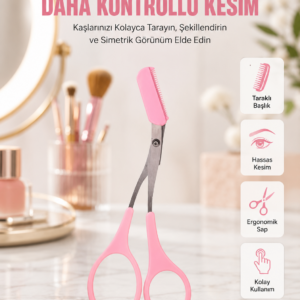 Mini Taraklı Kaş Düzeltici – Hassas Şekillendirme ve Taşınabilir Tasarım