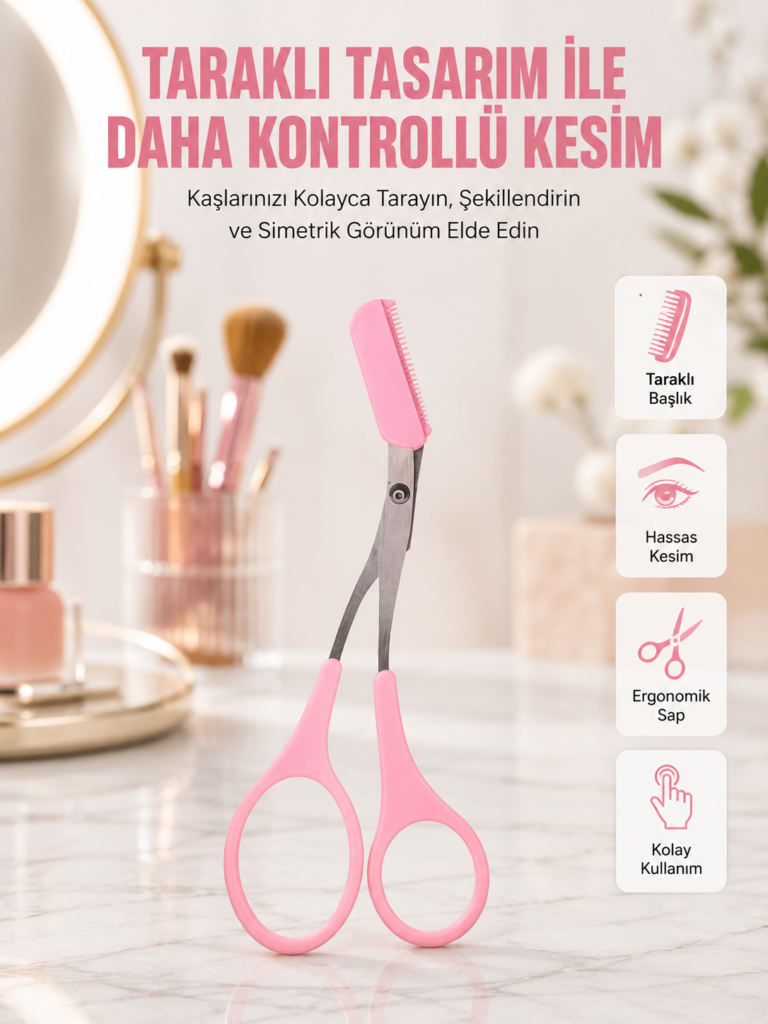 Mini Taraklı Kaş Düzeltici – Hassas Şekillendirme ve Taşınabilir Tasarım