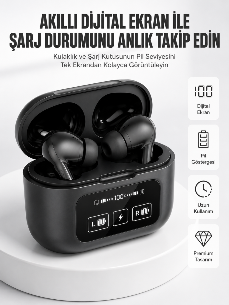 Kablosuz Bluetooth Kulaklık Pro Yeni Nesil Dokunmatik Kontrol