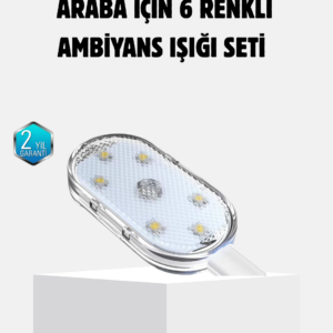 Kablosuz Manyetik Araba İçi LED Ambiyans Aydınlatma – Pratik Montajlı