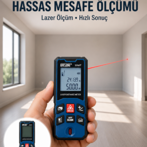 Lazer Metre 50 MT Hassas ve Hızlı Ölçüm Özellikli Yeni Nesil