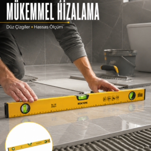 600 mm Su Terazisi Sarı Dayanıklı Gövde Hassas Ölçüm Yeni Nesil
