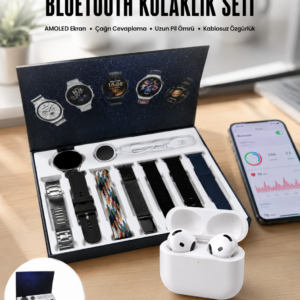2025 Model Akıllı Saat ve Yeni Nesil Pro Bluetooth Kulaklık ANC Özelliği