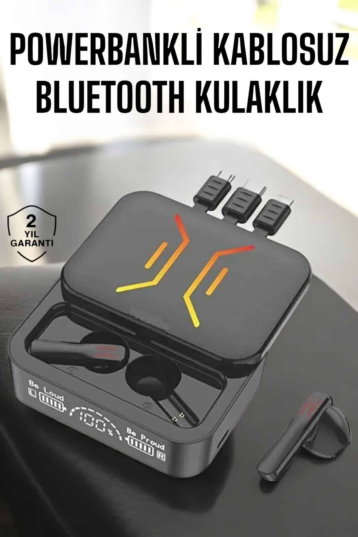 Uzun Pil Ömrü ve Yüksek Ses Kalitesiyle Powerbankli Kablosuz Bluetooth Kulaklık