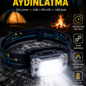 Taşınabilir Şarjlı LED Fener XPE95LM COB120LM Manyetik Gövde Yeni Nesil