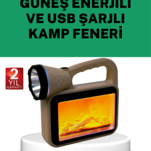 Güneş Enerjili Alev Efektli Lamba – COB Teknolojili, Dış Mekan Aydınlatma