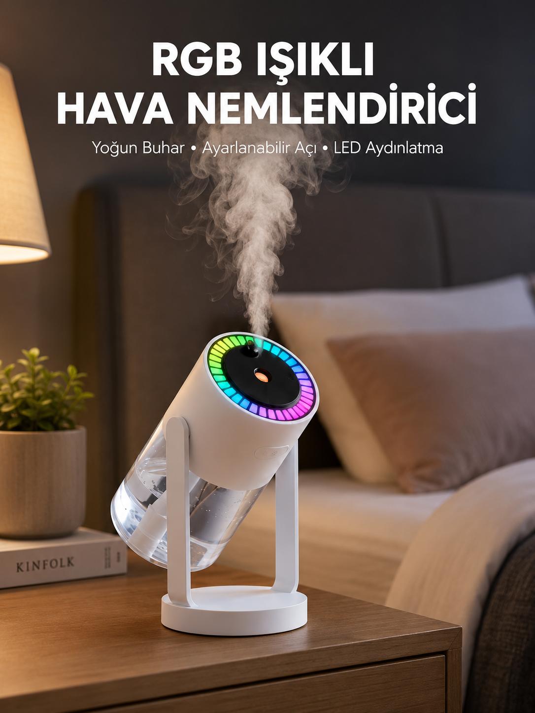 Gökyüzü Projektörlü Buhar Makinesi Ev Ofis ve Araç Uyumlu Yeni Nesil