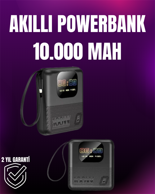 3'ü 1 Arada Akıllı Powerbank Saat ve Hoparlör 10.000 mAh