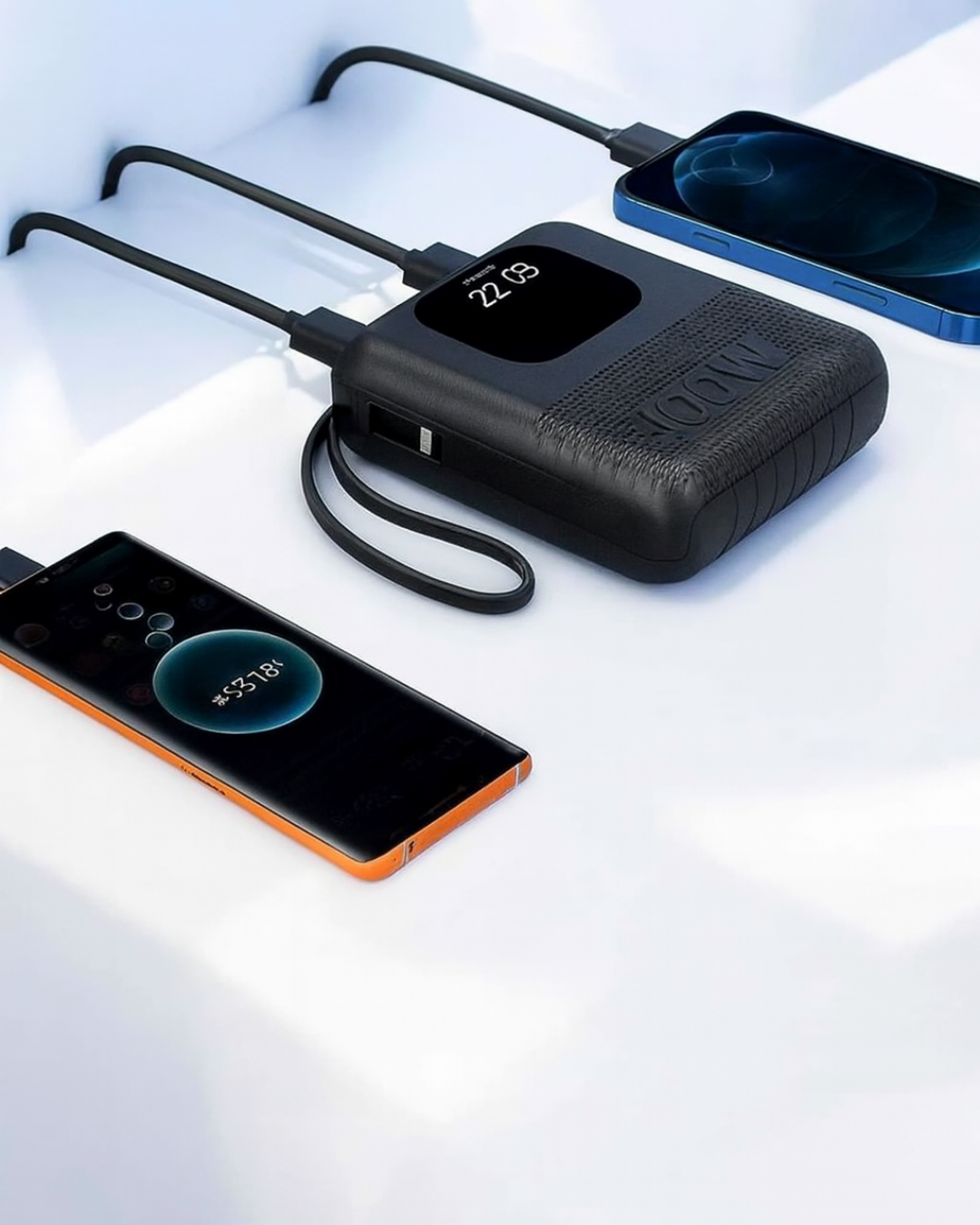 Çoklu Cihaz Destekli 10000 mAh Powerbank Akıllı Ekranlı Taşınabilir Şarj Aleti