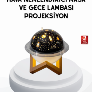 USB Mini Hava Nemlendirici ve Projeksiyon Lamba – Taşınabilir, Sessiz, Dekoratif Aromaterapi Cihazı