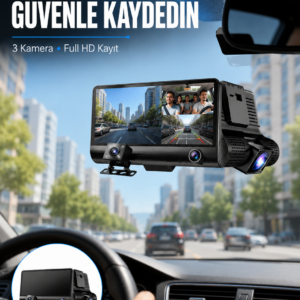 Çift ve Üçlü Lens Seçeneği ile Tüm Açılardan Kayıt Yapan Araç Kamerası Yeni Nesil