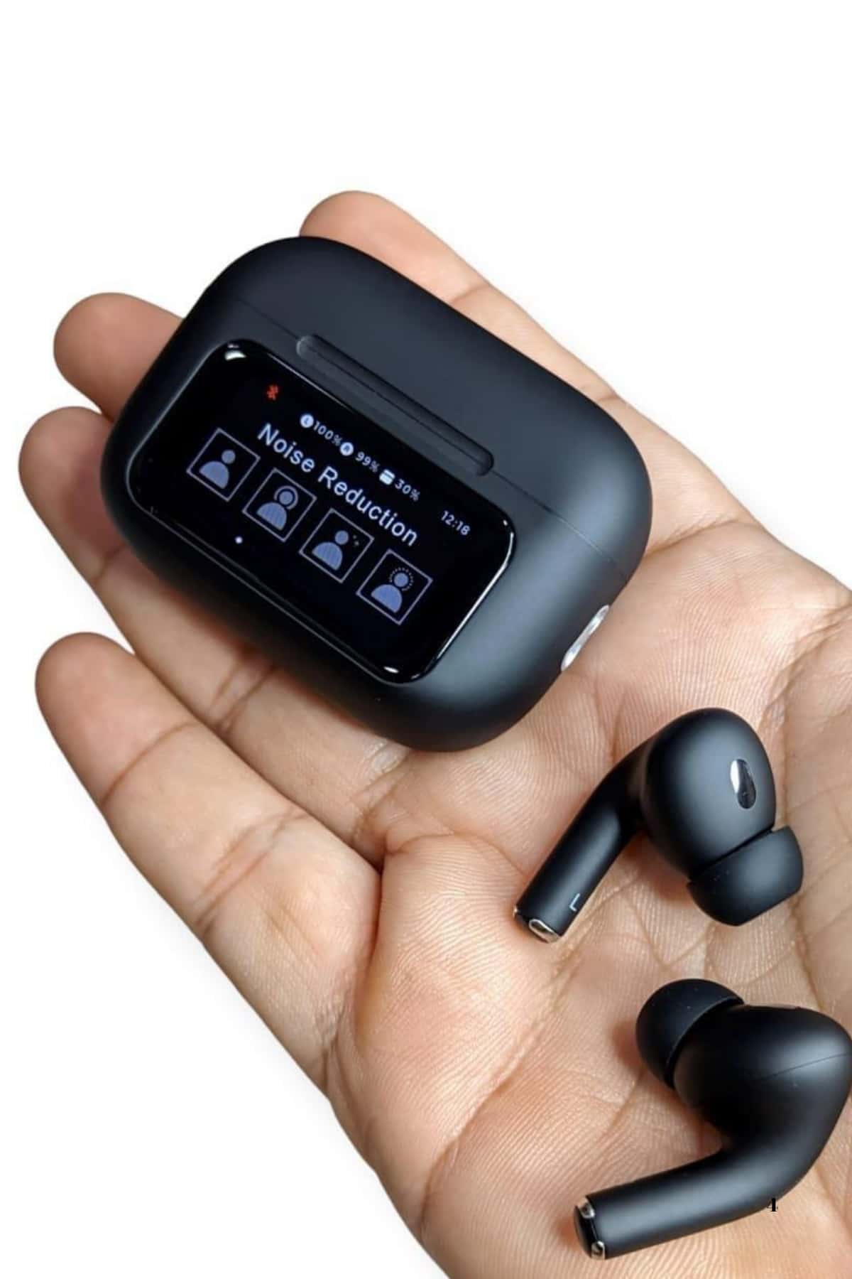 Yeni Nesil ANC Özellikli Çağrı Cevaplayan Dokunmatik Ekranlı Bluetooth Kulaklık Siyah Yeni Nesil