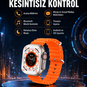 Ultra Akıllı Saat 49 Mm Çift Kordonlu Arama Cevaplama Bluetooth Bağlantılı