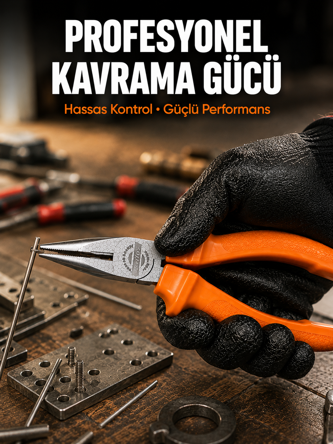 Uzun İnce Çeneli Profesyonel Kargaburun Dayanıklı Çelik El Aleti
