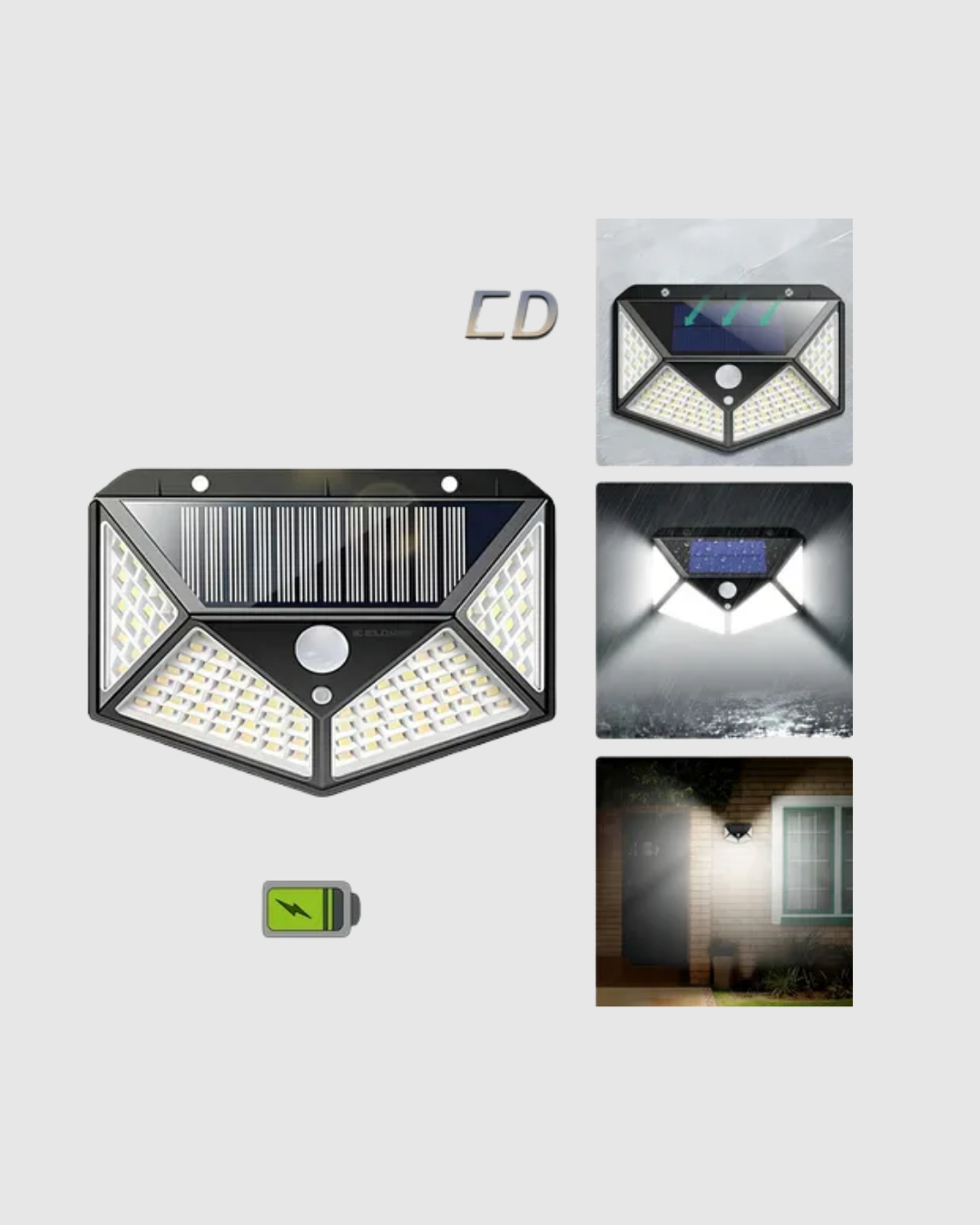 Solar Güçlü 100 LED Bahçe Lambası – Enerji Tasarruflu, Suya Dayanıklı ve Geniş Açılı Işık